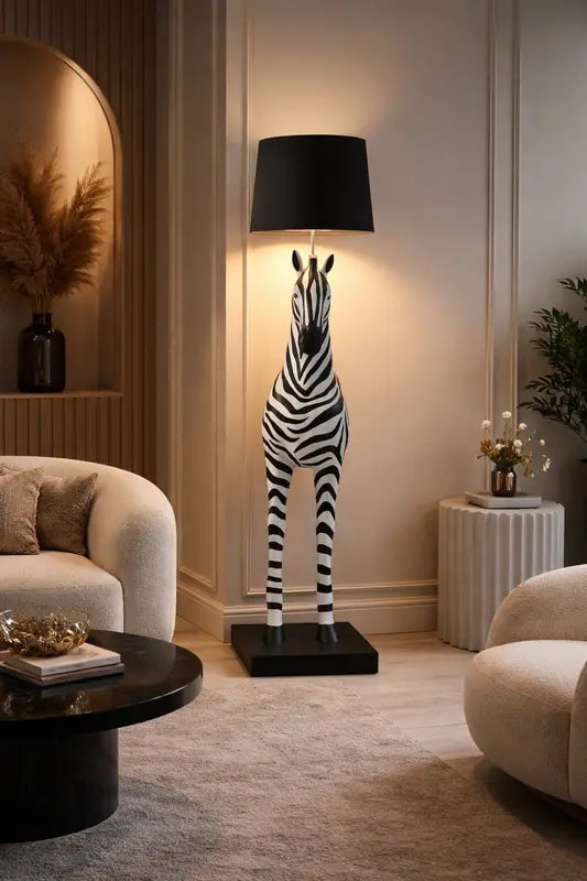 Lampadaire Zèbre — Sculpture Lumineuse DUNE & CO