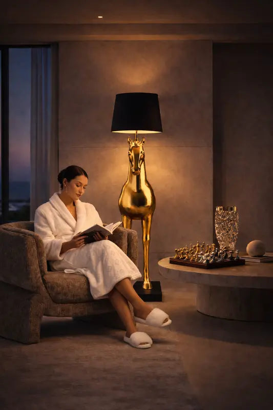 Lampadaire Cheval — Sculpture Lumineuse DUNE & CO