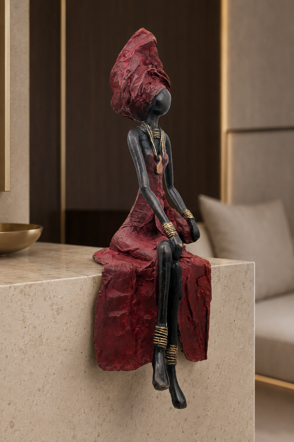 Statue Bronze Madame Cassis 40 cm