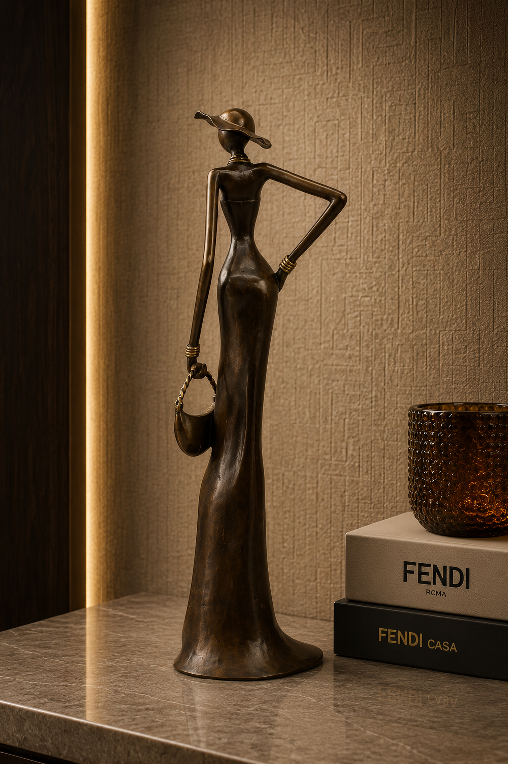 Statue Bronze Élégance 55 cm