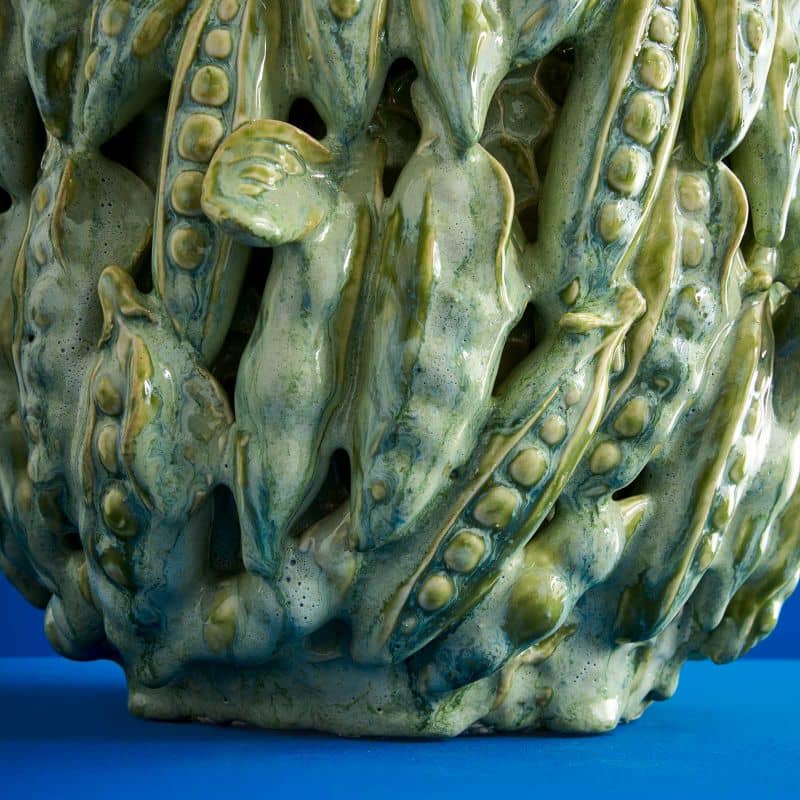 Vase Pois Vert édition limitée, dimensions 28 x 27 x 30 cm, sculpture céramique fait main DUNE & CO