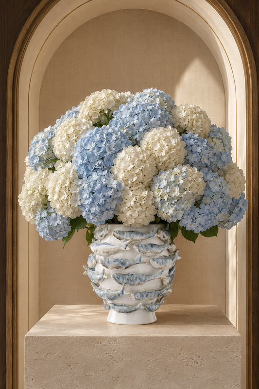 Vase Poissons Blancs — Céramique, Petit Format