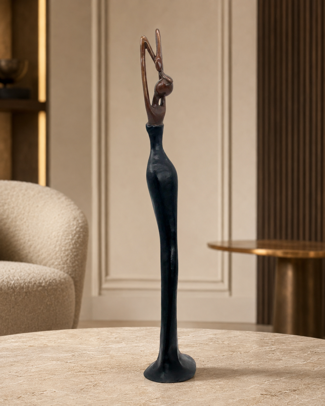 Statue Bronze Madame Minuit 55 cm