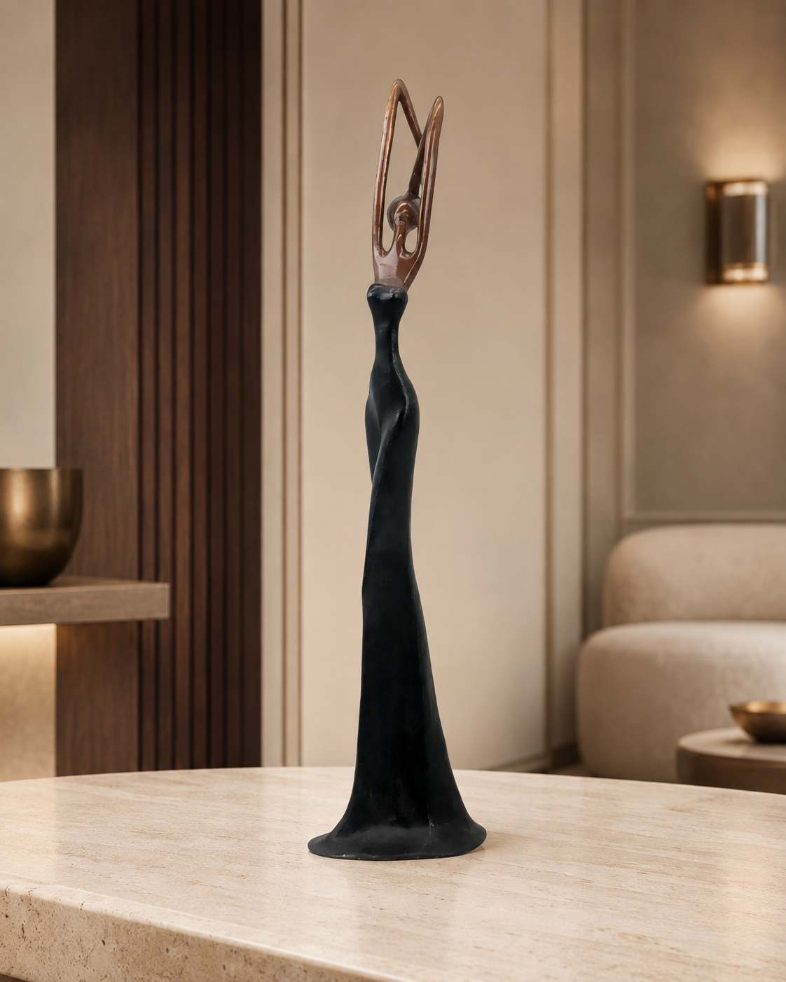 Statue Bronze Madame Minuit 55 cm