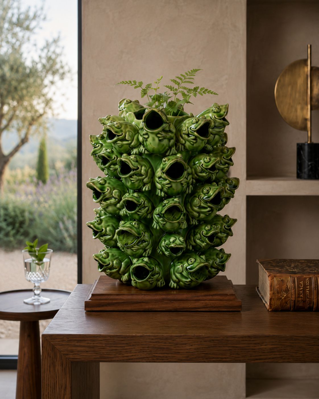 Vase Grenouilles vert — Intérieur méditerranéen
