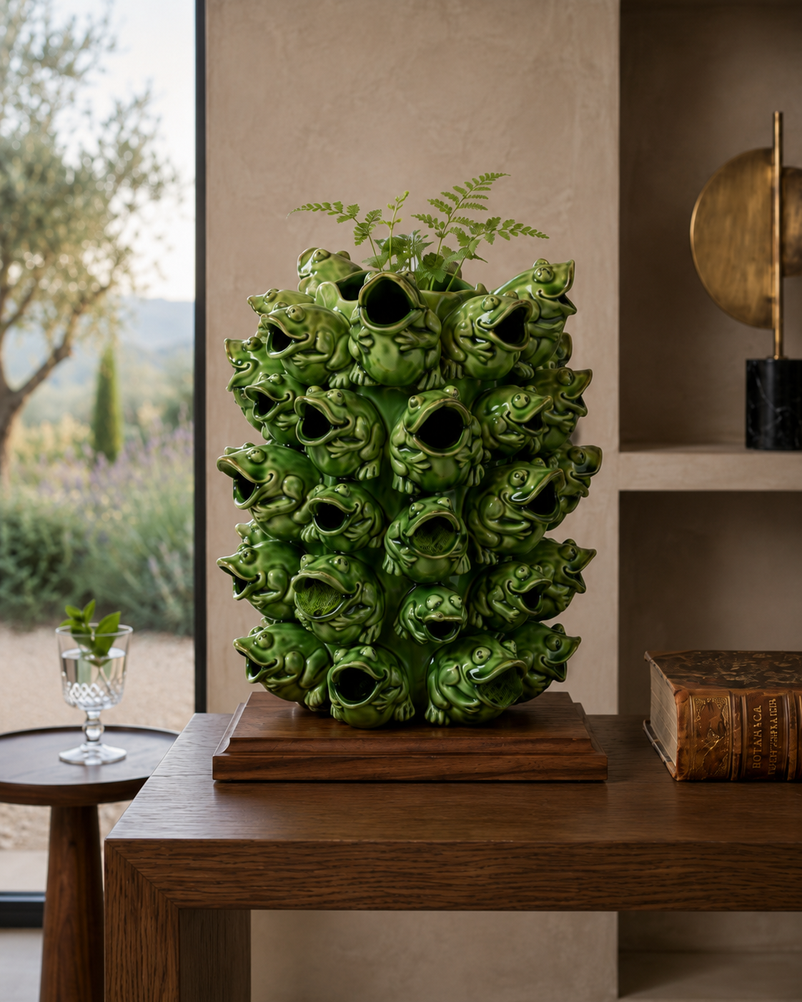 Vase Grenouilles vert — Intérieur méditerranéen
